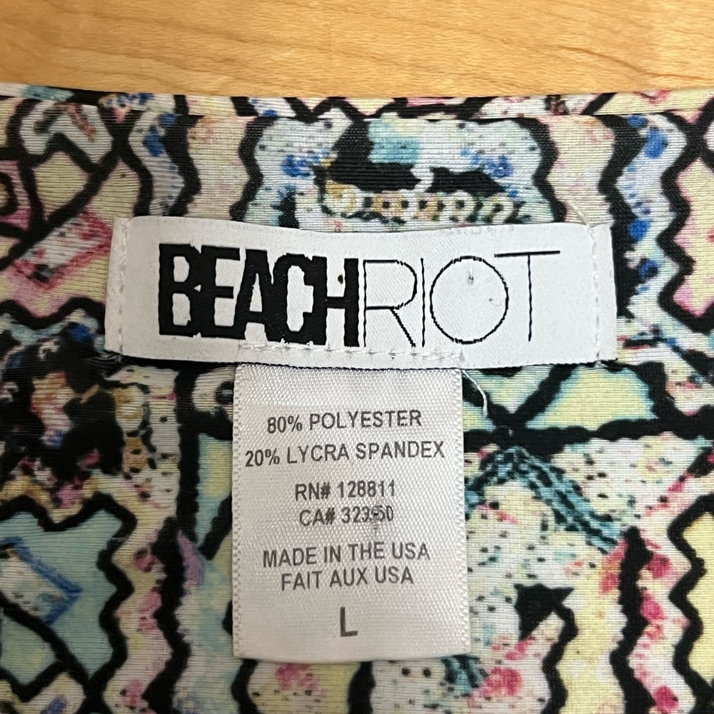 Beach Riot Very Cheeky Bikini Bottom Size Large Geometric Print - Picture 9 of 10